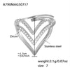 Wholesale Jewelry 316L Stainless Steel Eightpointed Star Geometric Open Cut Out Ring Electroplated