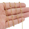 Wholesale Jewelry Stainless Steel Electroplated Bead Chain Accessories For Women