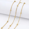 Wholesale Jewelry Stainless Steel Electroplated Bead Chain Accessories For Women