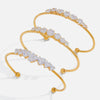 Wholesale Jewelry Stainless Steel Electroplated Bracelet With Zircon