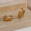 Wholesale Jewelry Stainless Steel Electroplated Geometric Bohemian Beads Lace Earrings For Women