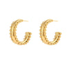 Wholesale Jewelry Stainless Steel Electroplated Geometric Bohemian Beads Lace Earrings For Women