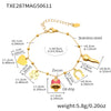 Wholesale Jewelry 316L Stainless Steel Electroplated 18K Gold Chain Style Clavicle Necklace And Bracelet Set For Women