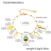 Wholesale Jewelry 316L Stainless Steel Electroplated 18K Gold Chain Style Clavicle Necklace And Bracelet Set For Women