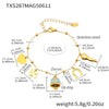 Wholesale Jewelry 316L Stainless Steel Electroplated 18K Gold Chain Style Clavicle Necklace And Bracelet Set For Women