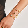 Wholesale Jewelry 316L Stainless Steel Electroplated 18K Gold Chain Style Clavicle Necklace And Bracelet Set For Women