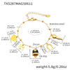Wholesale Jewelry 316L Stainless Steel Electroplated 18K Gold Chain Style Clavicle Necklace And Bracelet Set For Women