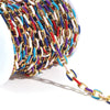 Wholesale Jewelry Stainless Steel Enamel Oil Drop Chain Handmade Bracelet Necklace