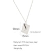 Wholesale Jewelry Stainless Steel Envelope Necklace With Engraving Electroplating Unisex Fashion