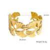 Wholesale Jewelry Stainless Steel Exaggerated Hollow Ginkgo Leaf Bracelet Electroplating