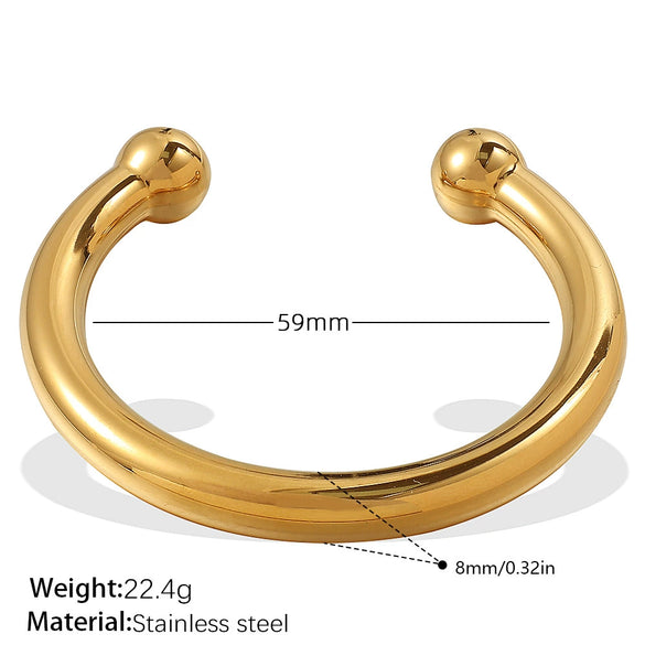 Wholesale Jewelry Stainless Steel Exaggerated Open Design Electroplated Bracelet