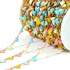 Wholesale Jewelry Stainless Steel Exotic Peach Heart Shape Dripping Oil Handmade Chain Necklace Bracelet Accessories