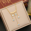 Wholesale Jewelry Stainless Steel Eye Pendant Ochain Necklace With Electroplating And Personality Style