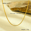 Wholesale Jewelry Stainless Steel Fashion Goldplated Flat Snake Chain Clavicle Necklace For Women