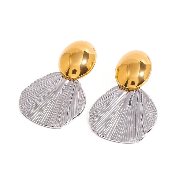 Wholesale Jewelry Stainless Steel Fishtail Animal Zodiac Electroplated Earrings