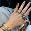 Wholesale Jewelry Stainless Steel Fivepointed Star Geometric Style Electroplated Ring