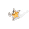 Wholesale Jewelry Stainless Steel Fivepointed Star Geometric Style Electroplated Ring