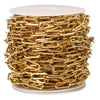 Wholesale Jewelry Stainless Steel Flat Chain With Ellipse Pattern And Electroplating Treatment