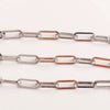 Wholesale Jewelry Stainless Steel Flat Chain With Ellipse Pattern And Electroplating Treatment