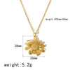 Wholesale Jewelry Stainless Steel Flower Pattern Electroplated Necklace Pendant Earrings Ring Set