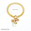 Wholesale Jewelry Stainless Steel Flower Pattern Electroplated Pendant Snake Bone Bracelet For Women