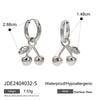 Wholesale Jewelry Stainless Steel Fruit Style Cherry Pendant Earrings With Electroplating