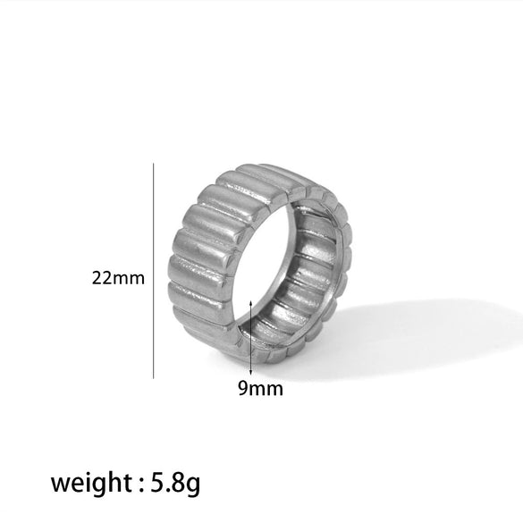 Wholesale Jewelry Stainless Steel Gear Geometric Style Electroplating Jewelry Set For Women