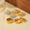 Wholesale Jewelry Stainless Steel Gear Geometric Style Electroplating Jewelry Set For Women