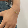 Wholesale Jewelry Stainless Steel Geometric Adjustable Bracelet With Gold And Silver Color Matching And Electroplating For Women