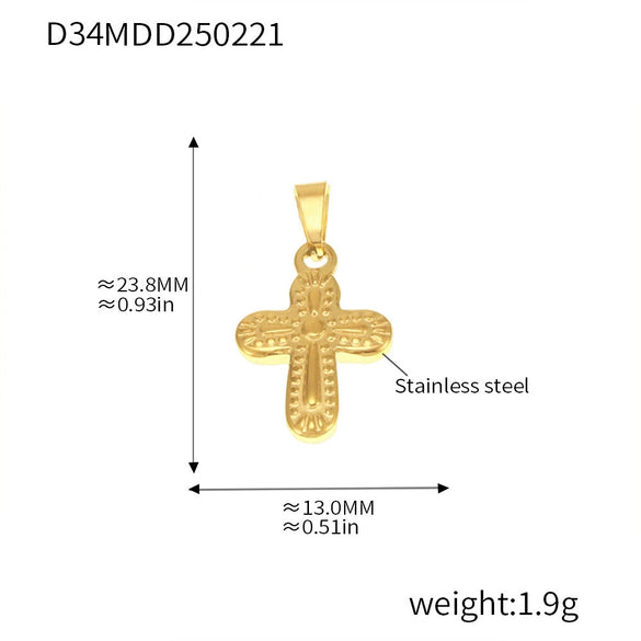 Wholesale Jewelry Stainless Steel Geometric And Flower And Heart Shape Pendant 18K Gold Plated