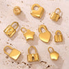 Wholesale Jewelry Stainless Steel Geometric And Flower And Heart Shape Pendant 18K Gold Plated