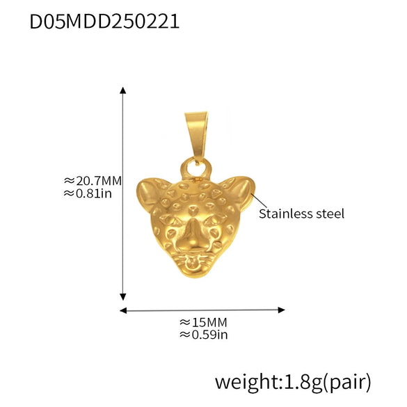 Wholesale Jewelry Stainless Steel Geometric And Flower And Heart Shape Pendant 18K Gold Plated