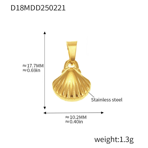 Wholesale Jewelry Stainless Steel Geometric And Flower And Heart Shape Pendant 18K Gold Plated