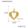 Wholesale Jewelry Stainless Steel Geometric And Flower And Heart Shape Pendant 18K Gold Plated