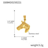 Wholesale Jewelry Stainless Steel Geometric And Flower And Heart Shape Pendant 18K Gold Plated