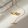 Wholesale Jewelry Stainless Steel Geometric Ball Pendant Necklace With Electroplating