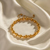 Wholesale Jewelry Stainless Steel Geometric Ball Pull Bracelet Electroplated For Women