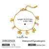 Wholesale Jewelry Stainless Steel Geometric Bow Heart Cross Electroplated Bracelet