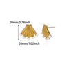 Wholesale Jewelry Stainless Steel Geometric Bow Pearl Ring And Earrings With Electroplating