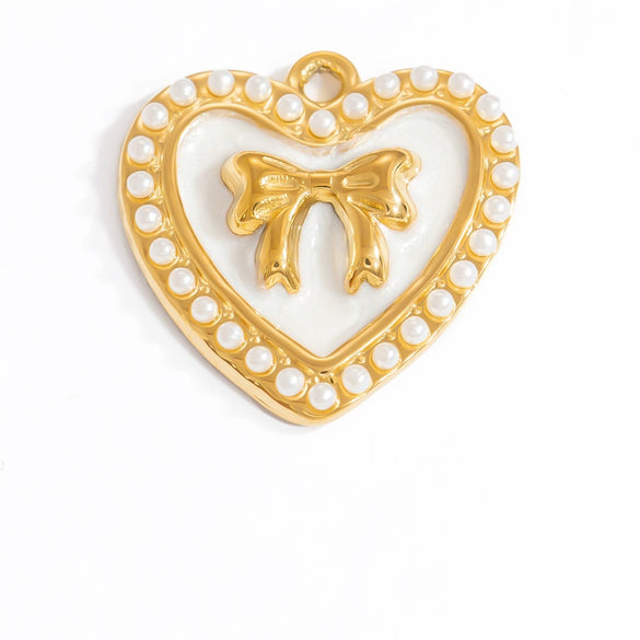 Wholesale Jewelry Stainless Steel Geometric Bow Pendant Electroplating For Women