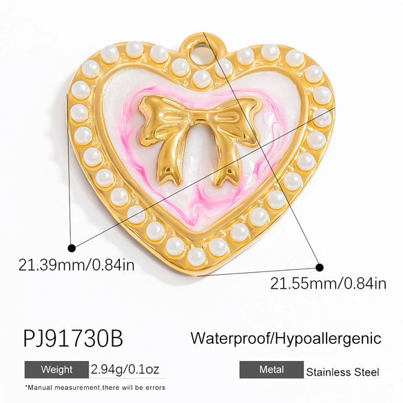 Wholesale Jewelry Stainless Steel Geometric Bow Pendant Electroplating For Women