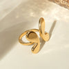 Wholesale Jewelry Stainless Steel Geometric Butterfly Open Ring For Women With Electroplating