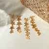 Wholesale Jewelry Stainless Steel Geometric Butterfly Tassel Earrings For Women With Electroplating