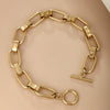 Wholesale Jewelry Stainless Steel Geometric Chain Bracelet For Women Electroplated Hip Hop Fashion