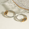 Wholesale Jewelry Stainless Steel Geometric Circle Earrings Electroplated