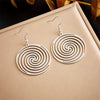 Wholesale Jewelry Stainless Steel Geometric Circle Pendant Earrings Gold Plated