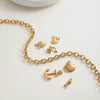 Wholesale Jewelry Stainless Steel Geometric Cross Chain Necklace With Electroplating