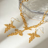 Wholesale Jewelry Stainless Steel Geometric Cross Flame Ear Hook Earrings Electroplated For Women