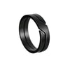 Wholesale Jewelry Stainless Steel Geometric Cut Out Vacuum Electroplated Couple Ring