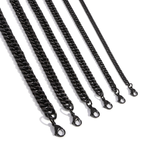 Wholesale Jewelry Stainless Steel Geometric Double Woven Double Buckle Four Sided Grinding Cuban Chain Electroplating Unisex